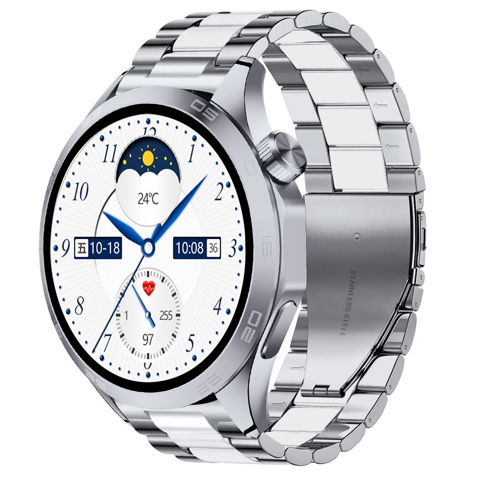 HYX Men Luxury WS26 Smart Watch Wireless Charging WS-26 Watch Silicone Leather Stainless Steel Band Multiple Sports