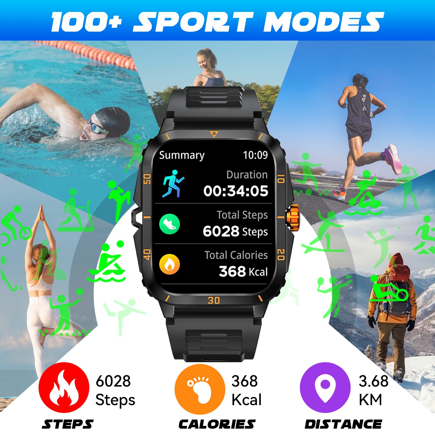 2024 Top Sale Fitness Tracker Heart Rate V71 Reloj Inteligente 3ATM Blood Oxygen Monitor Fashion Smart Watches for Men Women