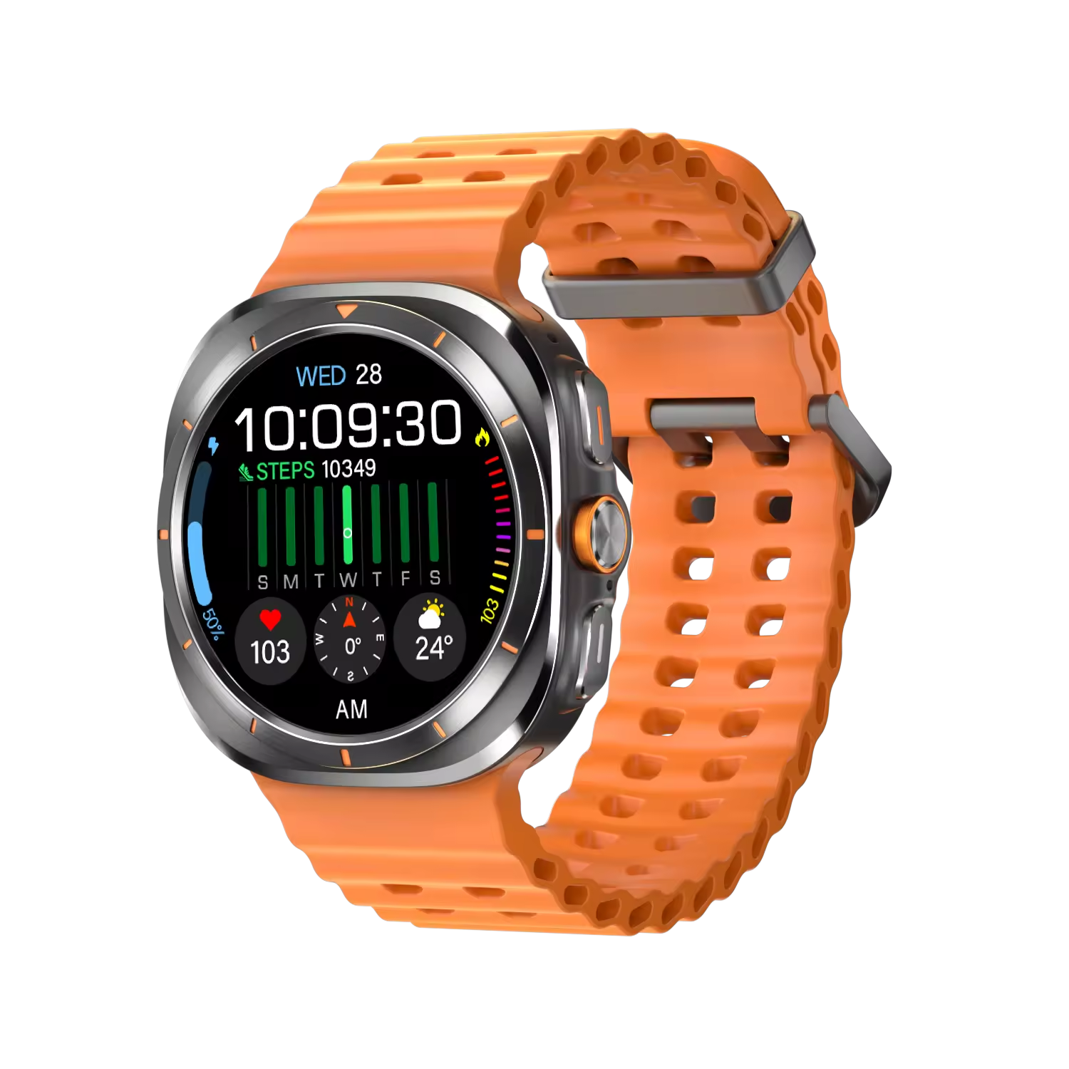 High Quality Fashion W7 Smart Watch Ultra Amoled 466*466 HD Resolution Sport Fitness Tracker Bracelet Watch for Galaxy