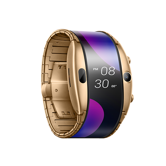90% New Used Black Mobile Wristwatch Curved Screen 8GB Flexible Display 4G Electronics Android smart watch