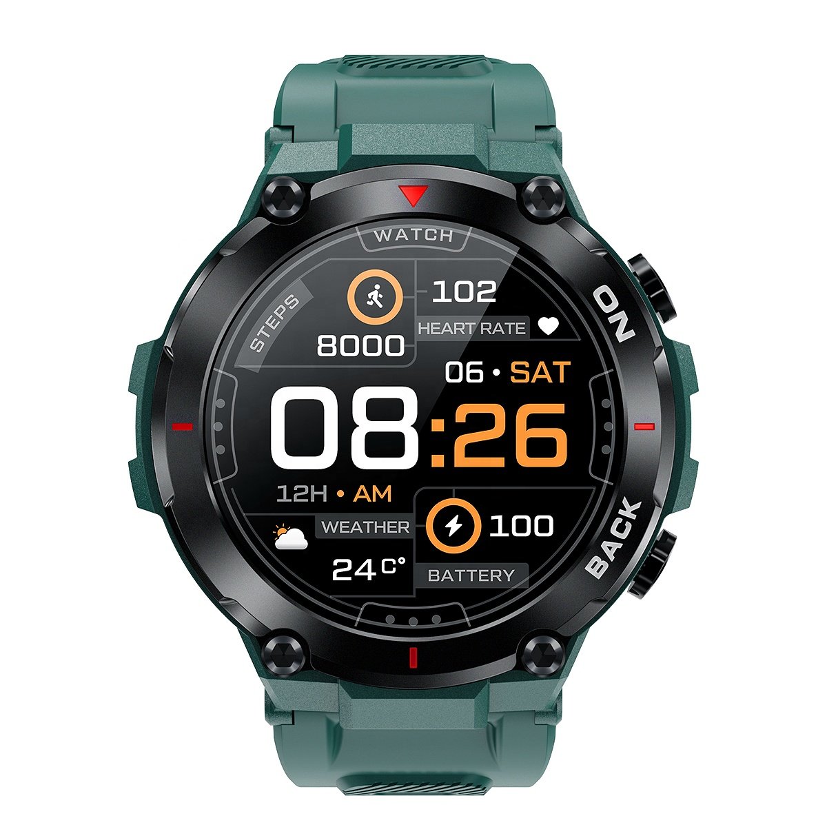 New Reloj K37 GPS Smart Watch K37 Sport Fitness Tracker IP68 Waterproof Outdoor 1.32 IPS 480mah Round Smartwatch for Men