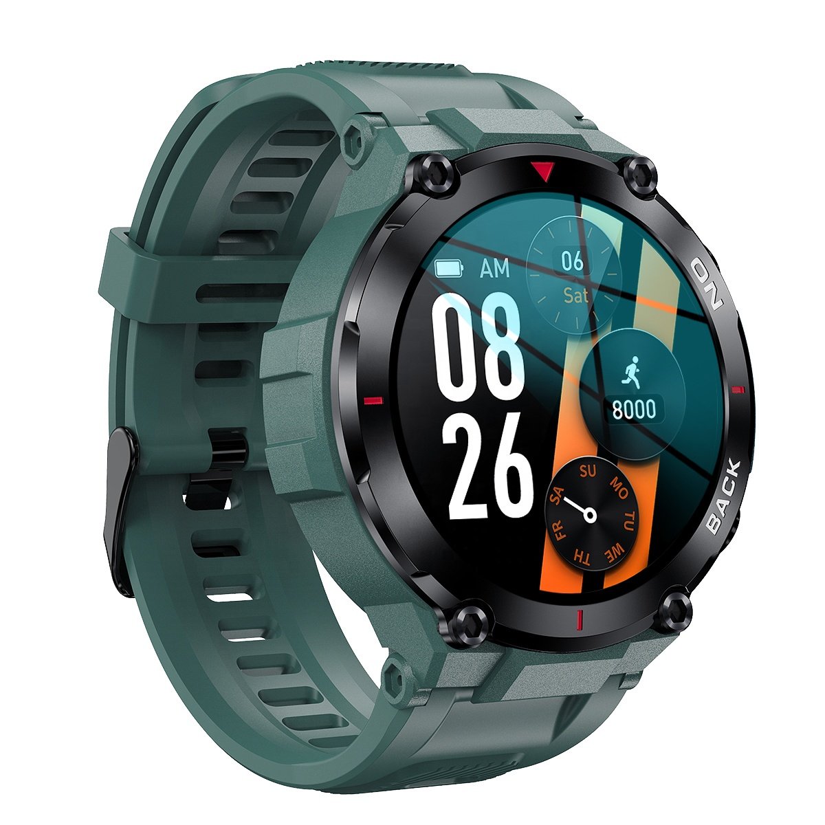 New Reloj K37 GPS Smart Watch K37 Sport Fitness Tracker IP68 Waterproof Outdoor 1.32 IPS 480mah Round Smartwatch for Men
