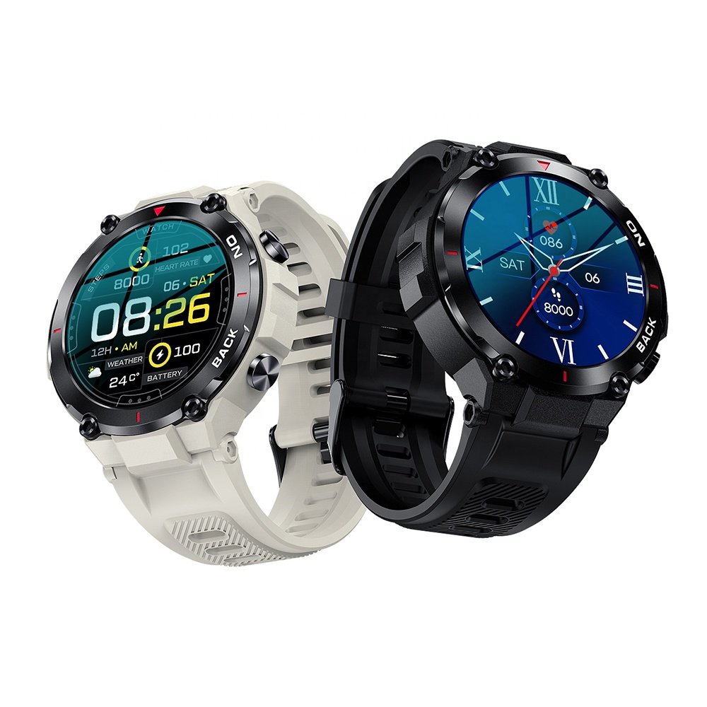 New Reloj K37 GPS Smart Watch K37 Sport Fitness Tracker IP68 Waterproof Outdoor 1.32 IPS 480mah Round Smartwatch for Men