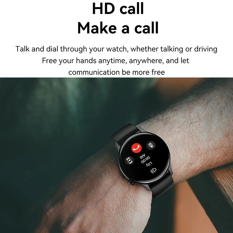 Flyrabbit 2024 1.43 Inch NFC Bluetooth Call Voice Control Round AMOLED Smart Watch HK89 Fitness Tracker Sport Watches For Women