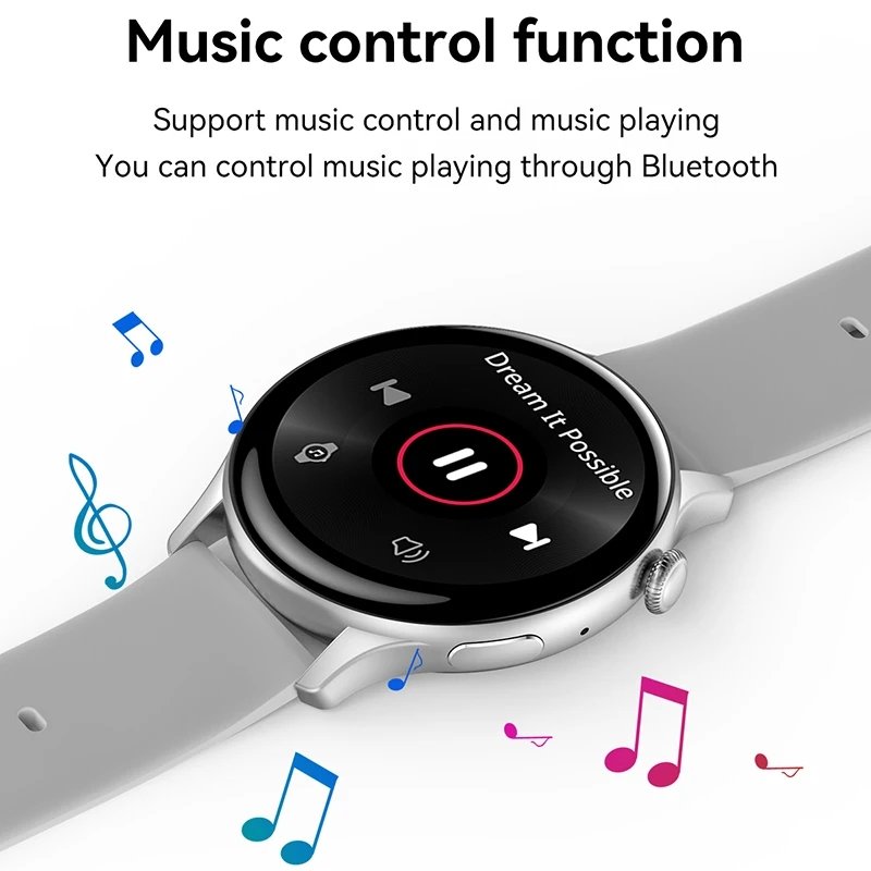 Flyrabbit 2024 1.43 Inch NFC Bluetooth Call Voice Control Round AMOLED Smart Watch HK89 Fitness Tracker Sport Watches For Women