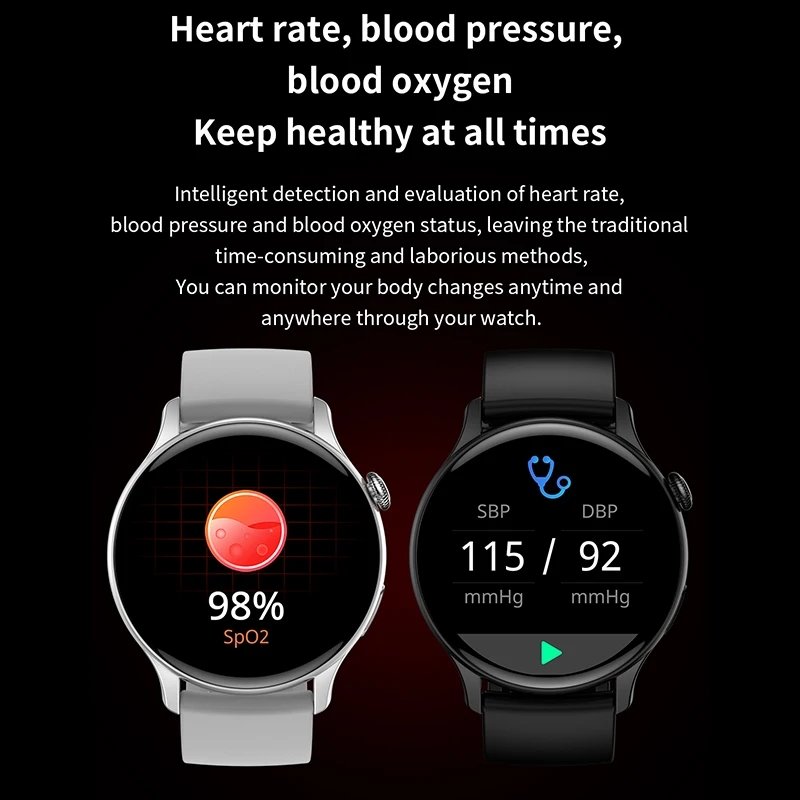 Flyrabbit 2024 1.43 Inch NFC Bluetooth Call Voice Control Round AMOLED Smart Watch HK89 Fitness Tracker Sport Watches For Women
