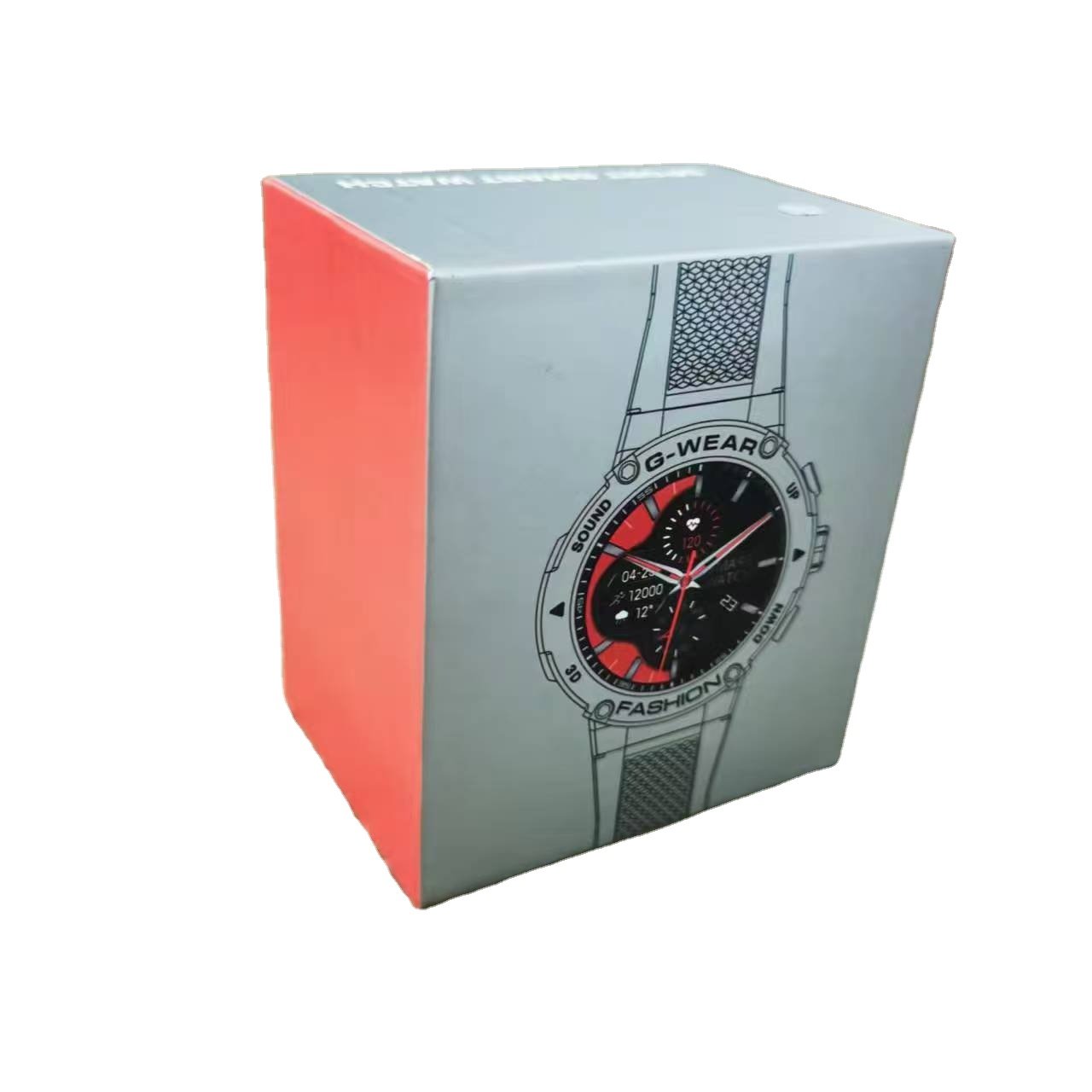 Custom Men's Fashion Sport Smart Watch Cardboard Rigid Base and Lid Paper Box