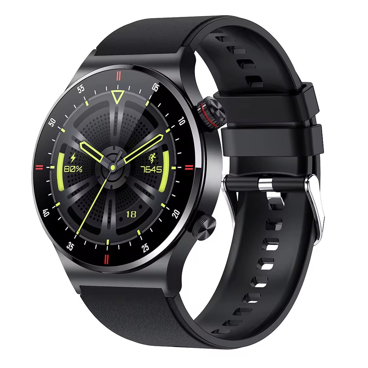 2024 QW33 1.28 inch Round Screen Magnetic Charging Smart Watches NFC BT Calling Health Monitoring Smart Watch For Men Women