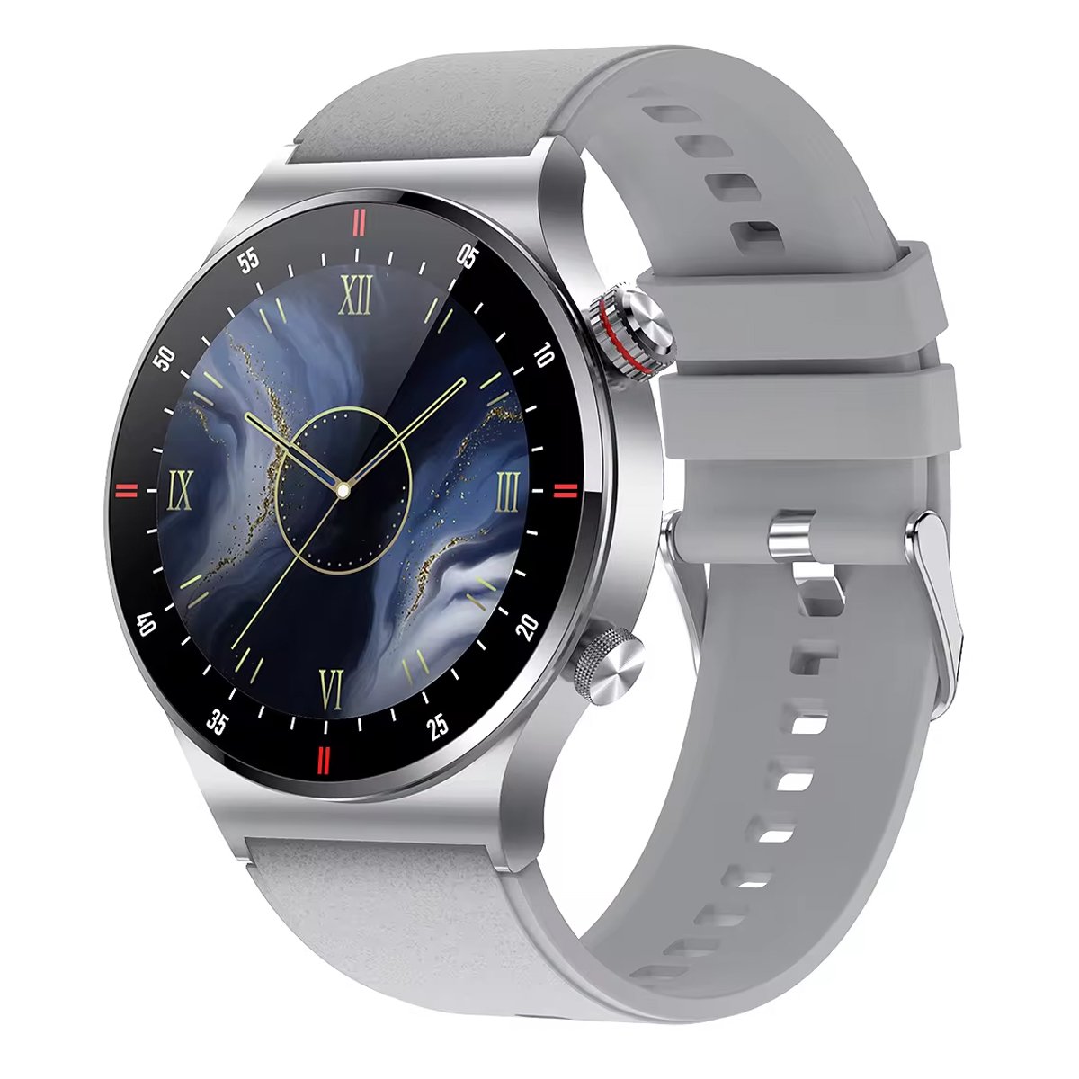 2024 QW33 1.28 inch Round Screen Magnetic Charging Smart Watches NFC BT Calling Health Monitoring Smart Watch For Men Women