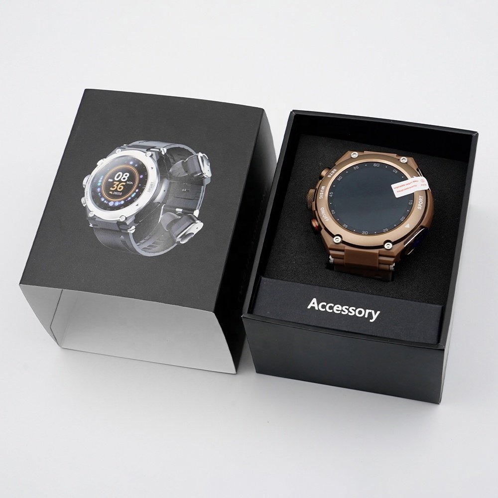 T92 Smart Watch TWS BT Headset 3-in-1 Call Heart Rate Blood Pressure Local Music Playback Outdoor Sports Smartwatch with Earbuds