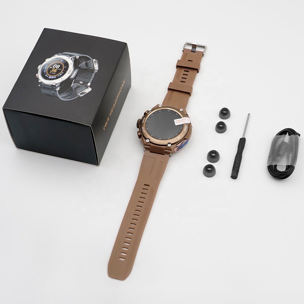 T92 Smart Watch TWS BT Headset 3-in-1 Call Heart Rate Blood Pressure Local Music Playback Outdoor Sports Smartwatch with Earbuds