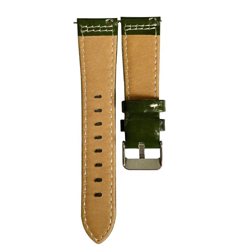 High-quality custom genuine calf business casual leather flat 22mm quick-release watch strap for fashion smart watch Samsung S3