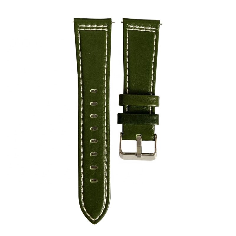 High-quality custom genuine calf business casual leather flat 22mm quick-release watch strap for fashion smart watch Samsung S3