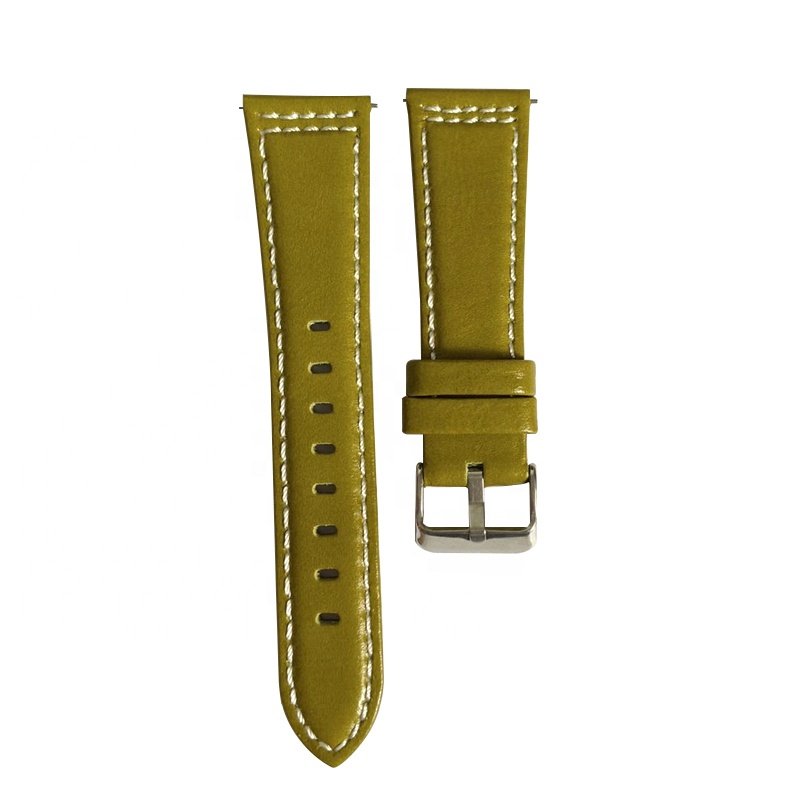 High-quality custom genuine calf business casual leather flat 22mm quick-release watch strap for fashion smart watch Samsung S3