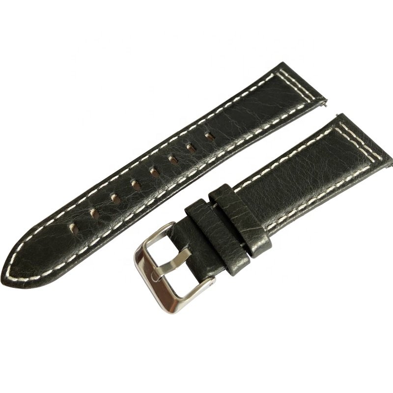 High-quality custom genuine calf business casual leather flat 22mm quick-release watch strap for fashion smart watch Samsung S3