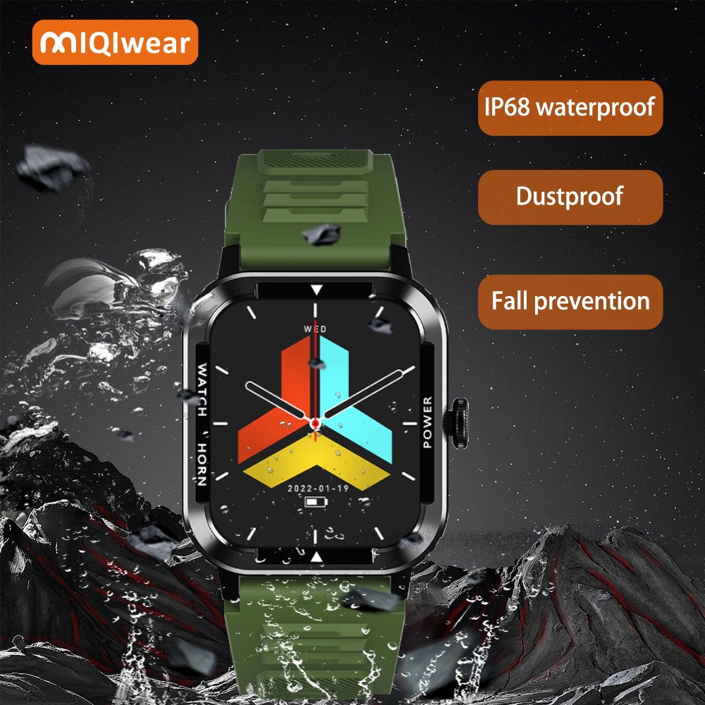 1.91 Inch U8 ip68 waterproof Dustproof Fall prevention Smartwatch Sport Fitness Tracker Wearable Device Relogio Reloj SmartWatch