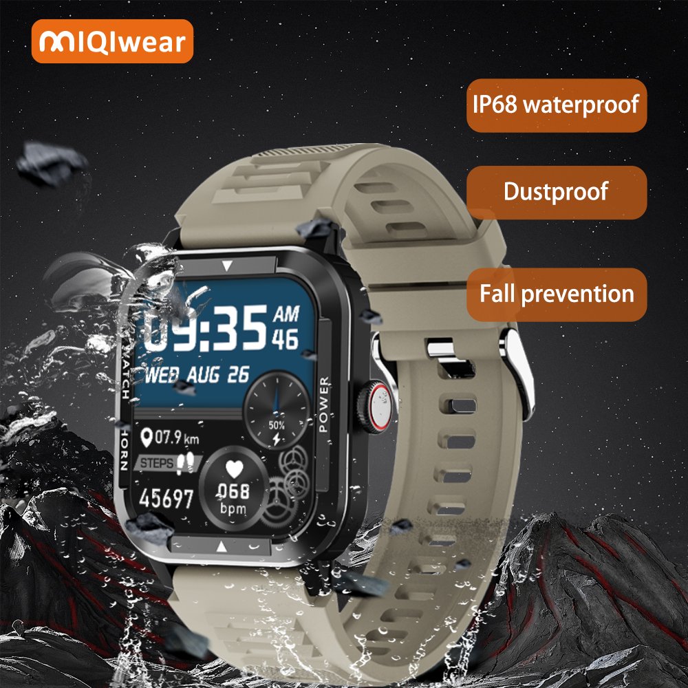 1.91 Inch U8 ip68 waterproof Dustproof Fall prevention Smartwatch Sport Fitness Tracker Wearable Device Relogio Reloj SmartWatch
