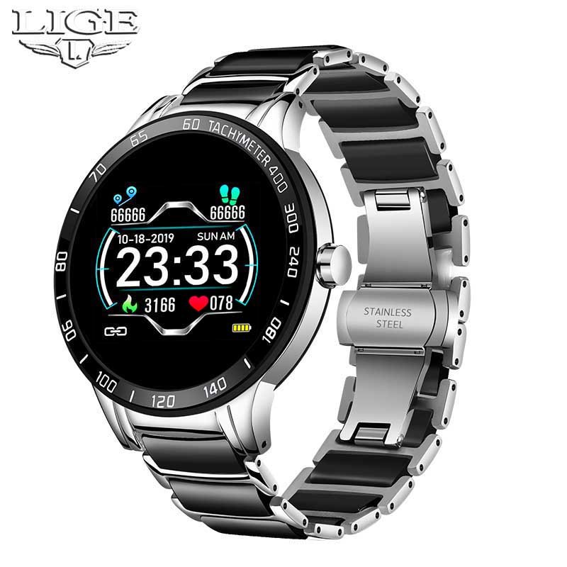Lige Bw0151 New Functional Heart Rate Fitness Full Circle Touch Screen Smart Watch For Men