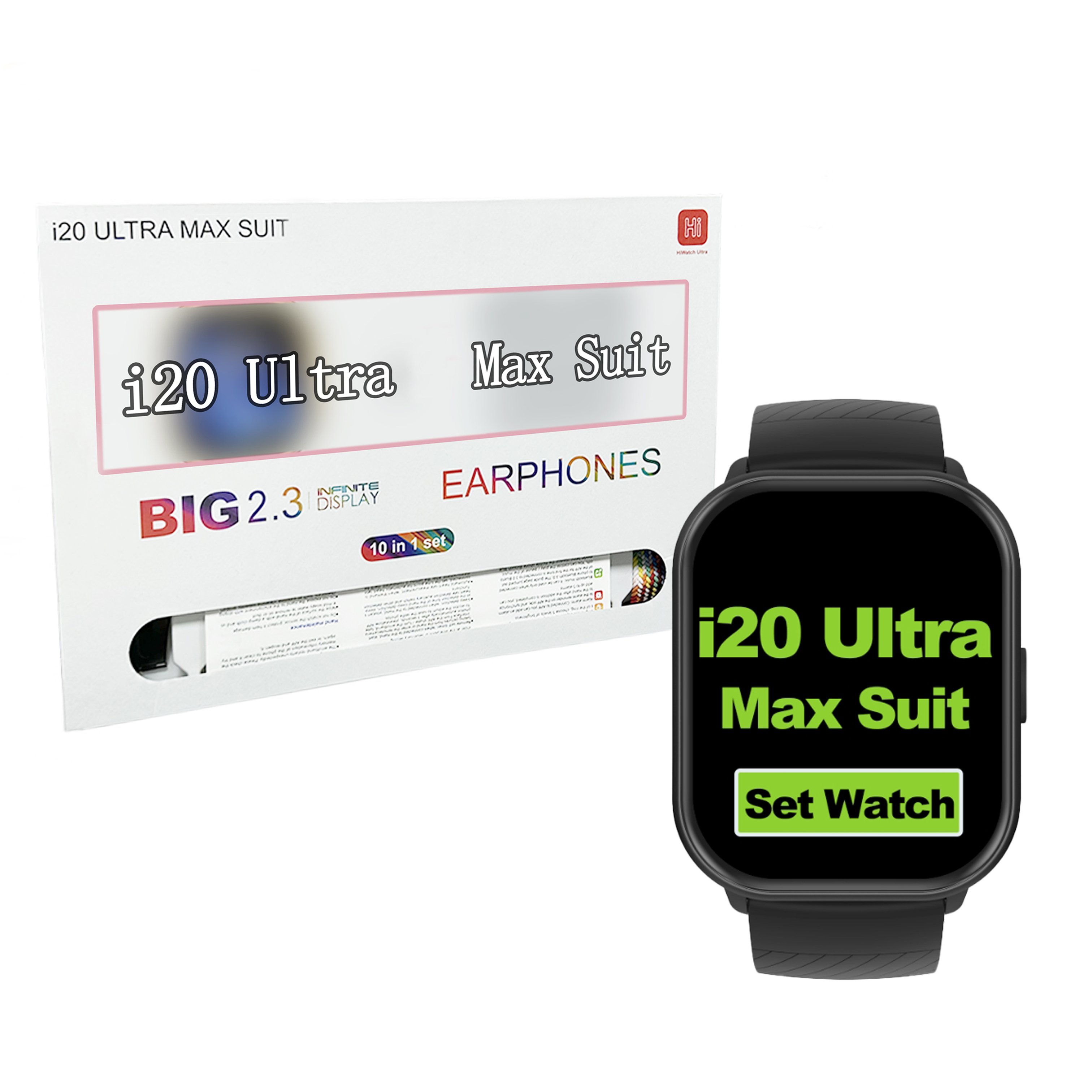 I20 Ultra Max Suit Samrtwatches With Earphone Ultra 2 Smart Watch 2024 Set I30 I40 I50 I60 I70 I80 Watch 7 In 1 Relojes Series9