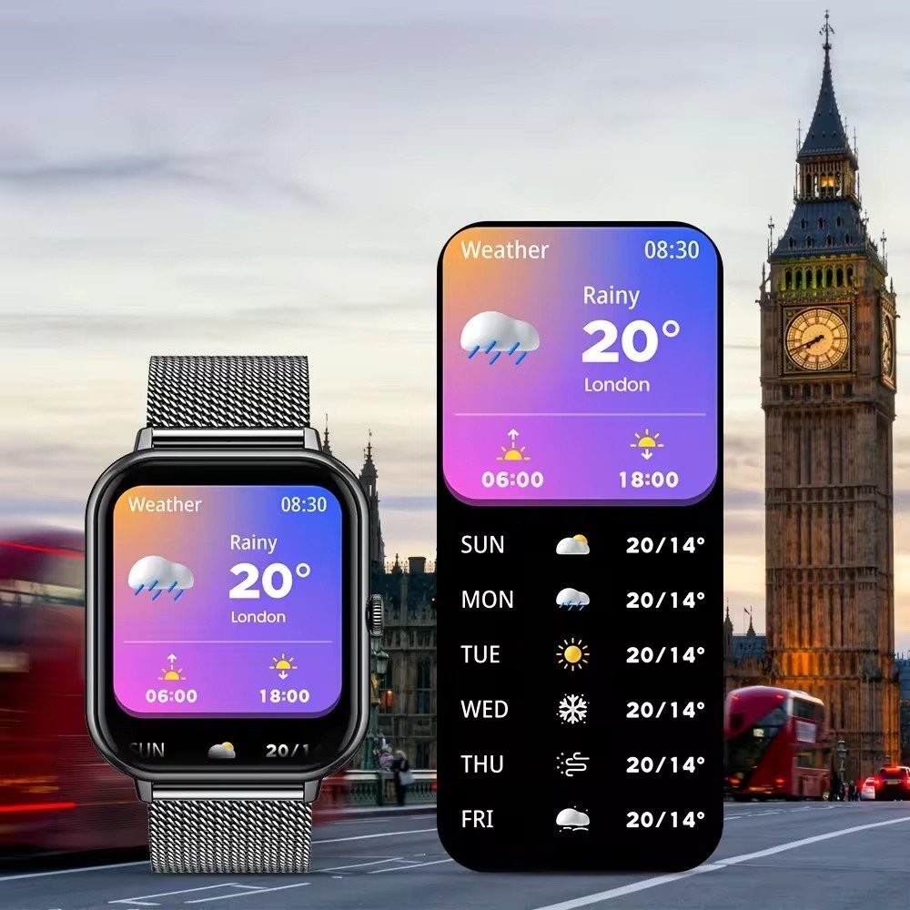 ZL54C Smart Watch 1.83'' Full Touch Screen: 100+ Sport Modes, Ai Control, Games, Smart Watch For Android & IOS Phones
