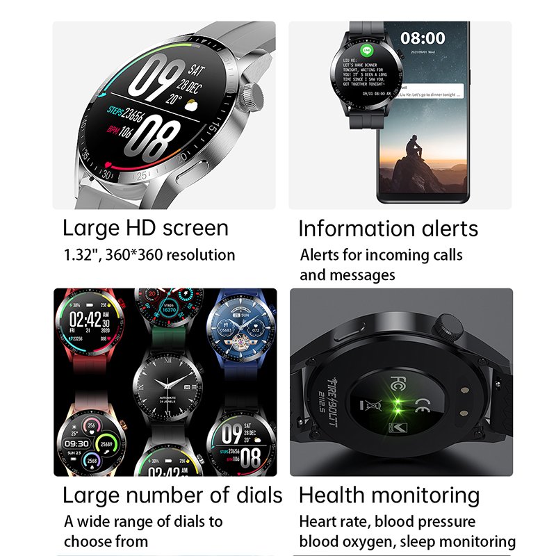G40 Sports Round Full touch Smart watch Fitness IP67 waterproof Reloj inteligente Blood pressure BT call Smartwatch