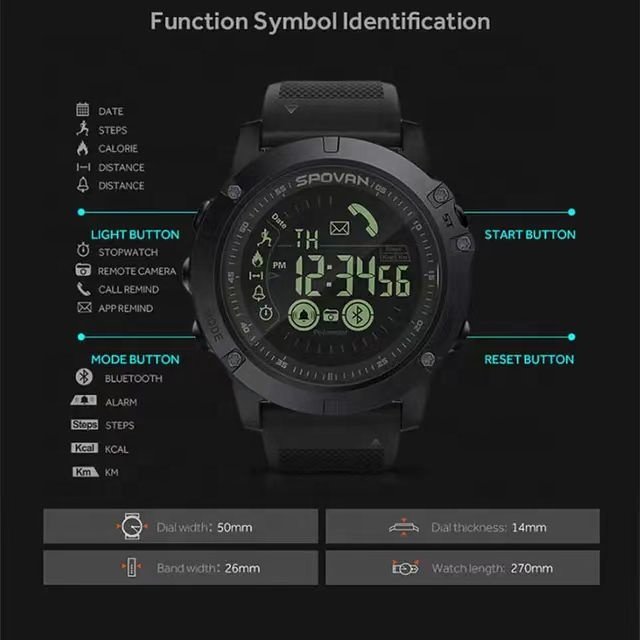 2024 relojes inteligentes Spovan Sport Smart Watch watches spovan pr1 PR1-2 reloj para hombre mujer IP68 Waterproof for Exercise