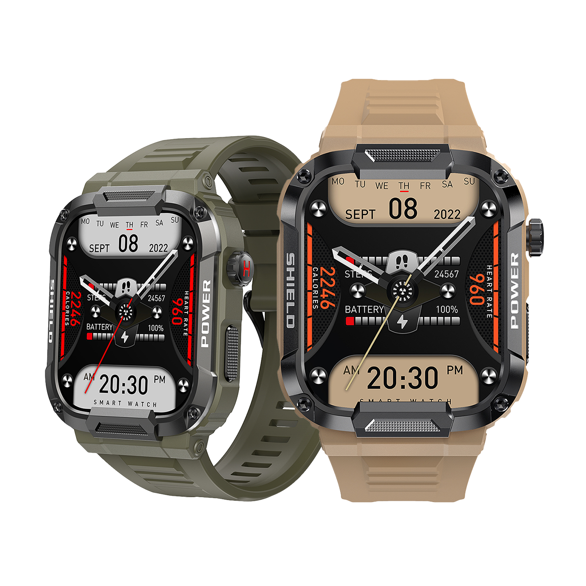 reloj inteligente para hombre mk66 1.85 inch 400mah big battery ip68 waterpoof Anti-fall rugged smart watch 2023