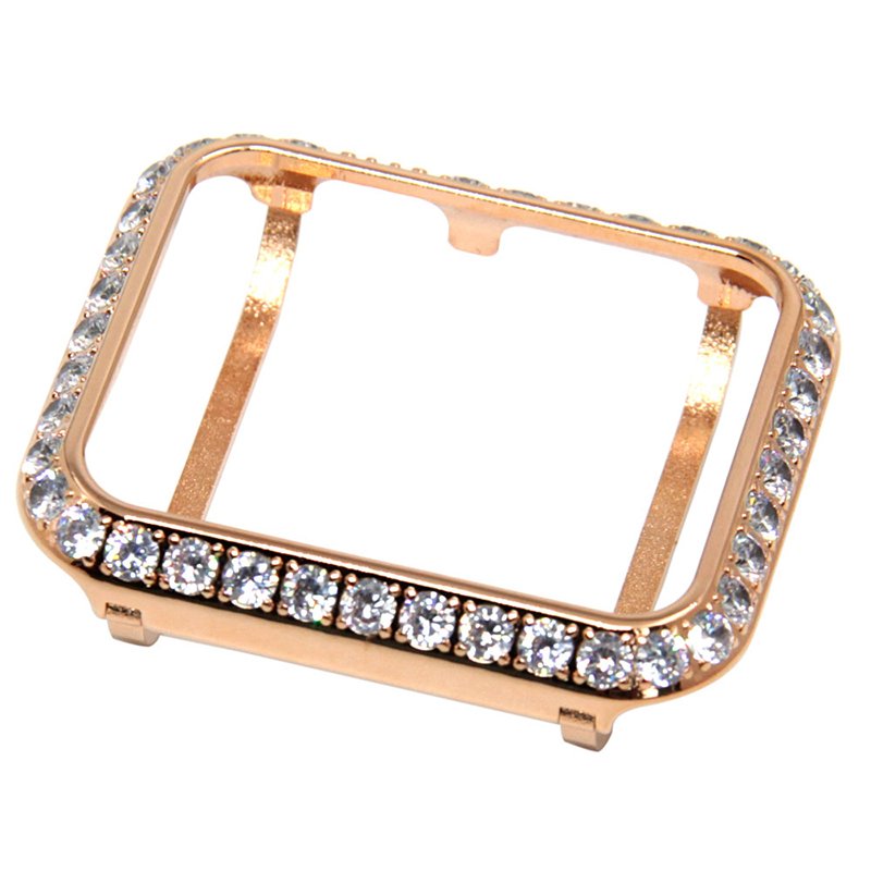 Luxutry Stainless Steel Big Diamond Case Cover For Apple Watch Series 2/3/4/5/6/7/8/SE/Ultra 49mm