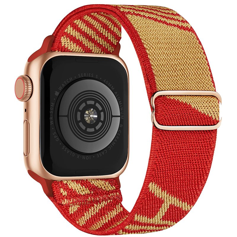 Colorful 2024 Fabric Nylon Smart Watch Band for Apple Watch Series Ultra 9 8 7 6 5 Elastic Watch Strap