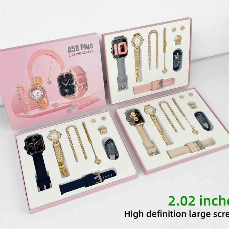A58 Plus Smartwatch Suit Double Watches Men Women Smart Bracelet A58 PLUS 7 in1 Smart Watches