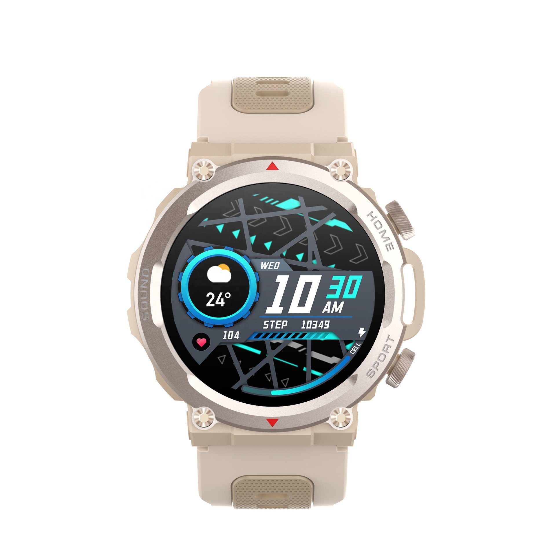2024 New sport smart watch S56T Double color strap music phone call water resistance unisex watch