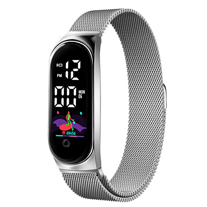 2023 New Wholesale Men LED Digital Watch TEP Belt Watch smart Watch