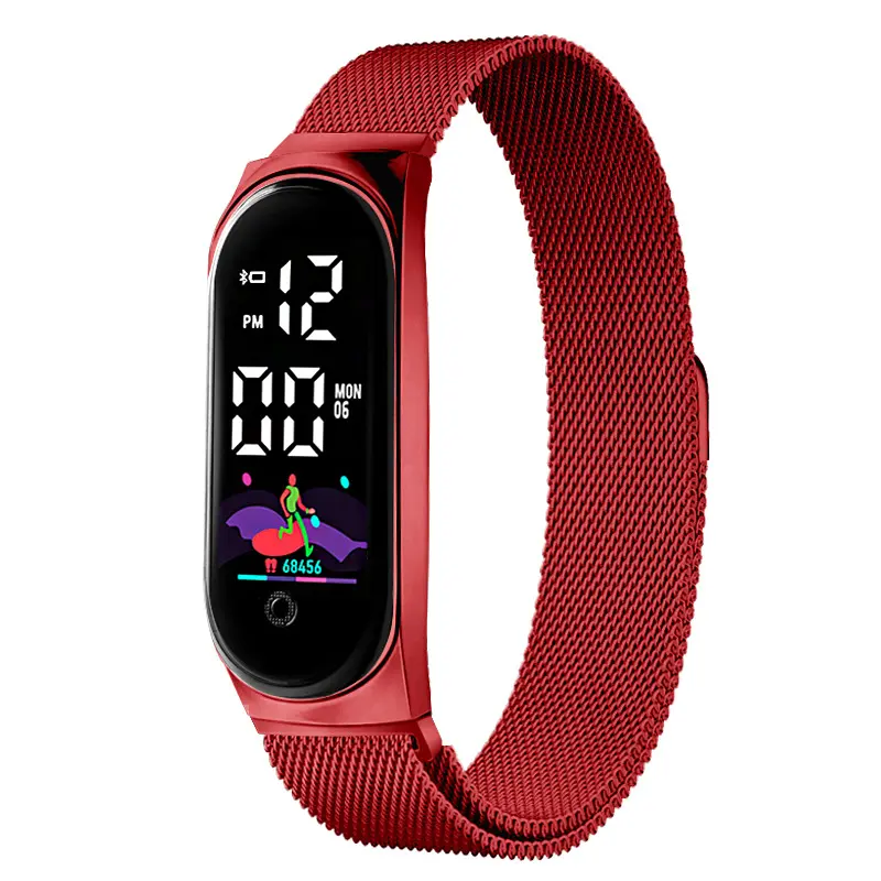 2023 New Wholesale Men LED Digital Watch TEP Belt Watch smart Watch