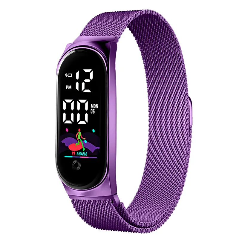 2023 New Wholesale Men LED Digital Watch TEP Belt Watch smart Watch