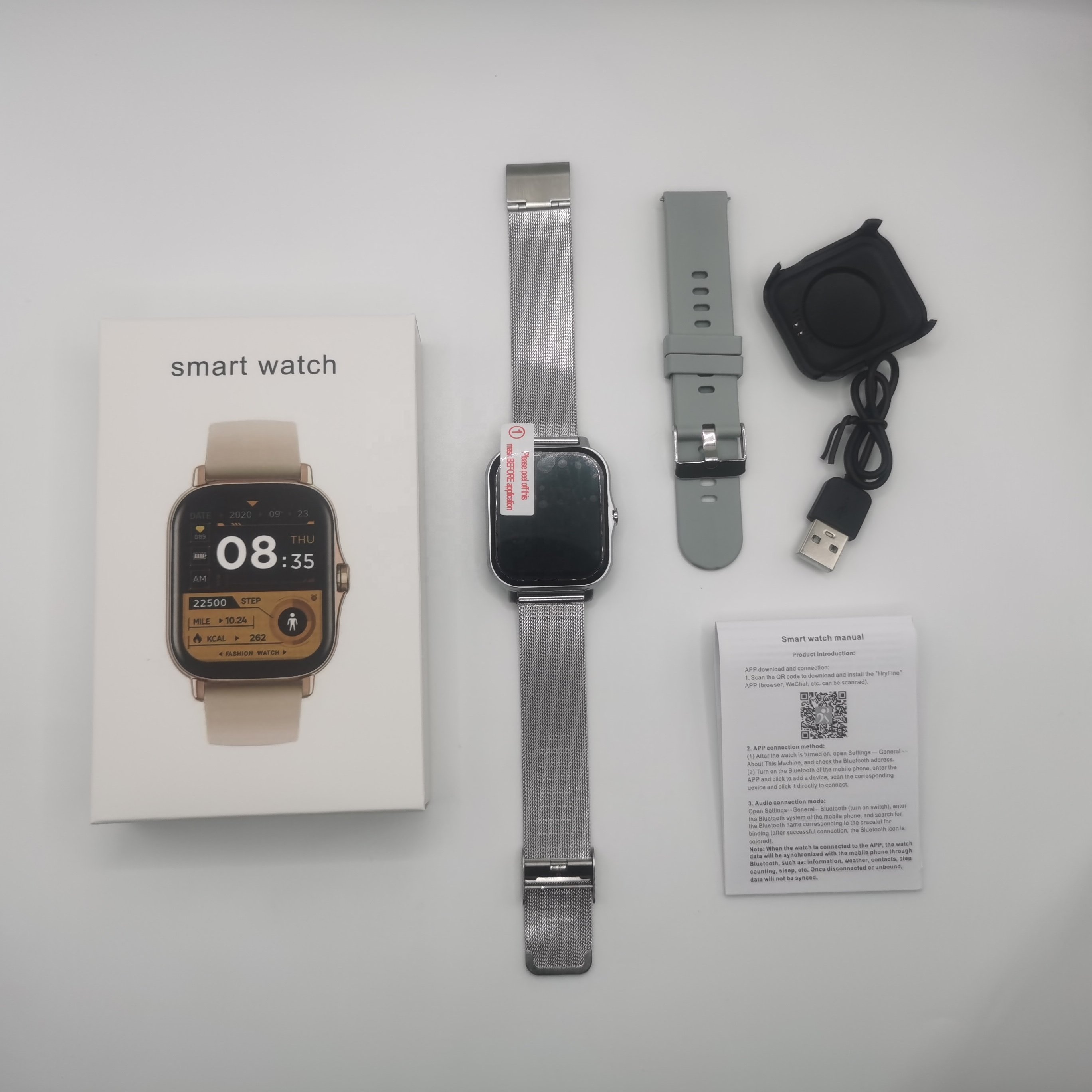 2024 Hot Selling Y13 Smart Watch Fitness Waterproof BT Smartwatch H13 GT20 Big Screen Men Manufacturer Custom Reloj Inteligente