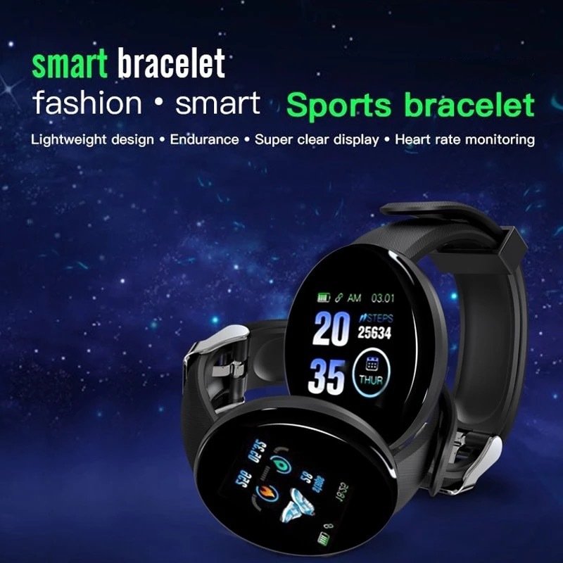 D18S Smart Bracelet D18 Smartwatch Fitness Sport Band Tracker Pedometer Blood Pressure Waterproof Smart Watch