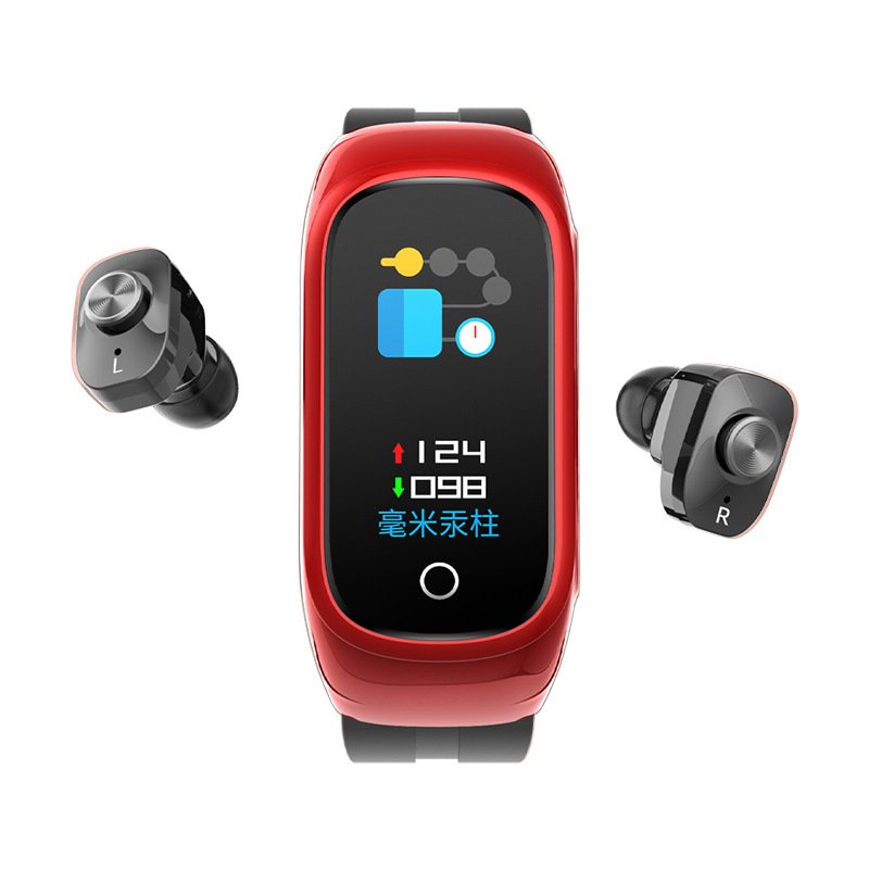 High quality hot selling 2 in 1 waterproof reloj smartwatch N8 smart watch with earbuds earphone