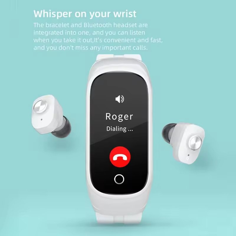 Smart Watch With Earbuds 2 In1 Multifunctional Wireless Tws Earphone Bracelet Fitness Tracker Wristbands Headset