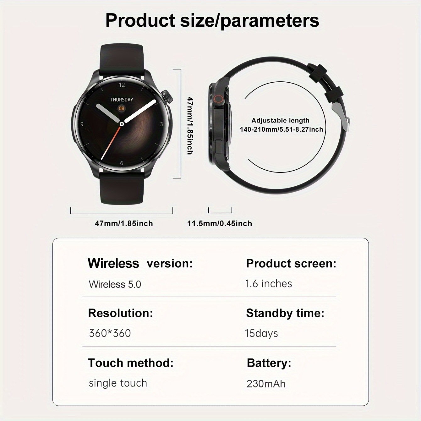 M13 Smart Watch GT4PRO NFC Smart Watch GPS Compass Outdoor Sports Smart Watch With 1.6inch HD Screen