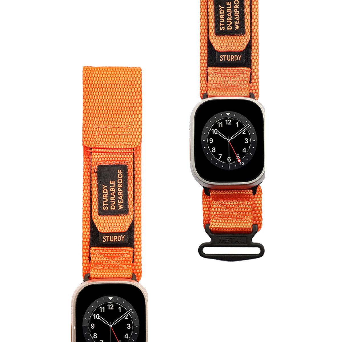 New Fashion Style Hook and Loop Fastener Strap Woven Nylon Ultra Watch Band For Smart Watch Series 6 7 8 9 Iwatch Band 45MM