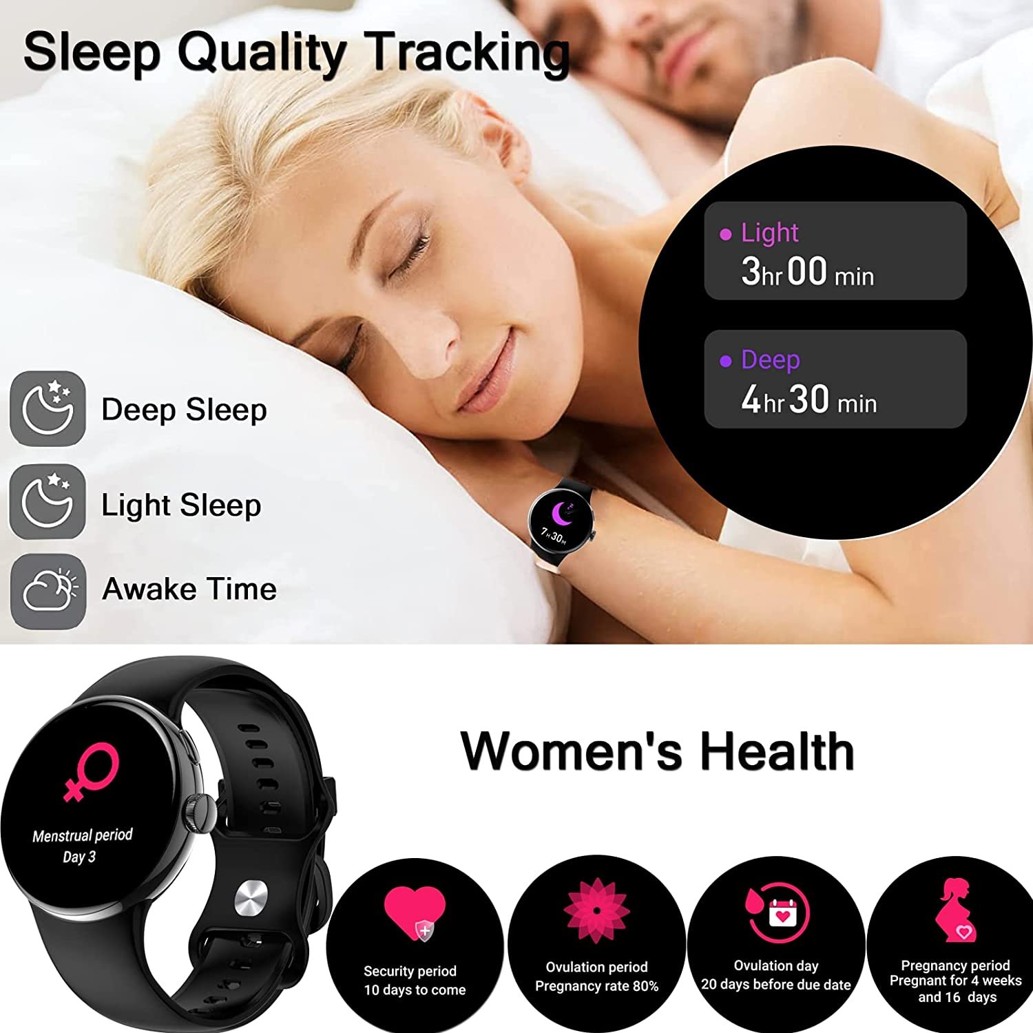 LA24 Smartwatch BT Call 1.3" AMOLED Screen Always On Display Multiple Sport Smart Watch for Men Pixel Watch