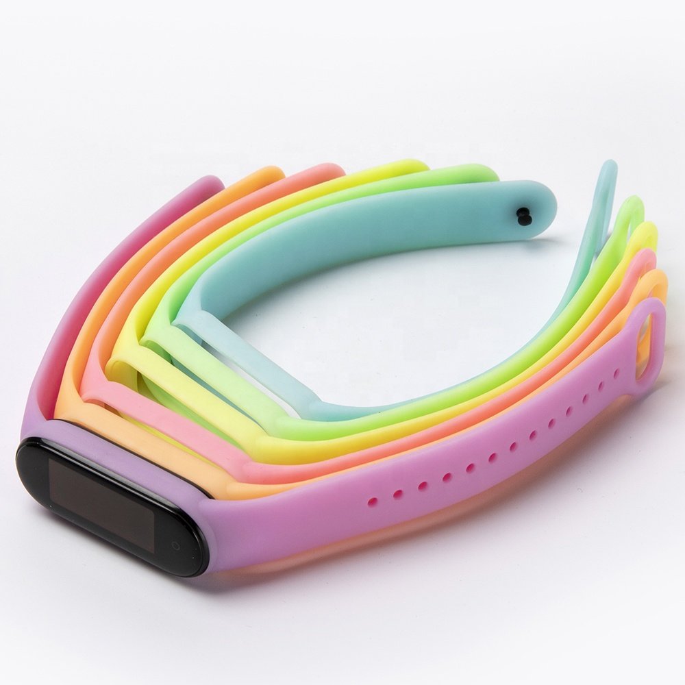 Fashion Luminous Silicone Wrist Strap For Xiaomi Mi Band 8 7 6 Smart Watch Wristband