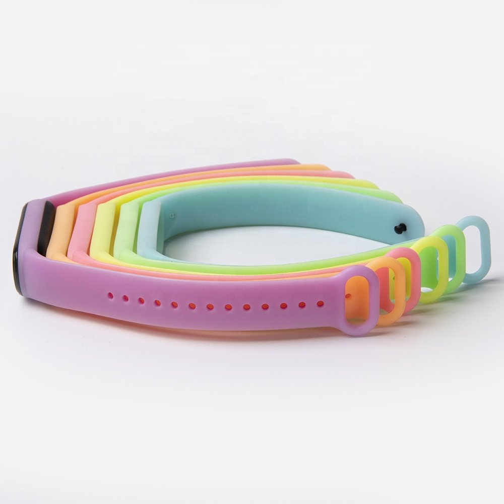 Fashion Luminous Silicone Wrist Strap For Xiaomi Mi Band 8 7 6 Smart Watch Wristband