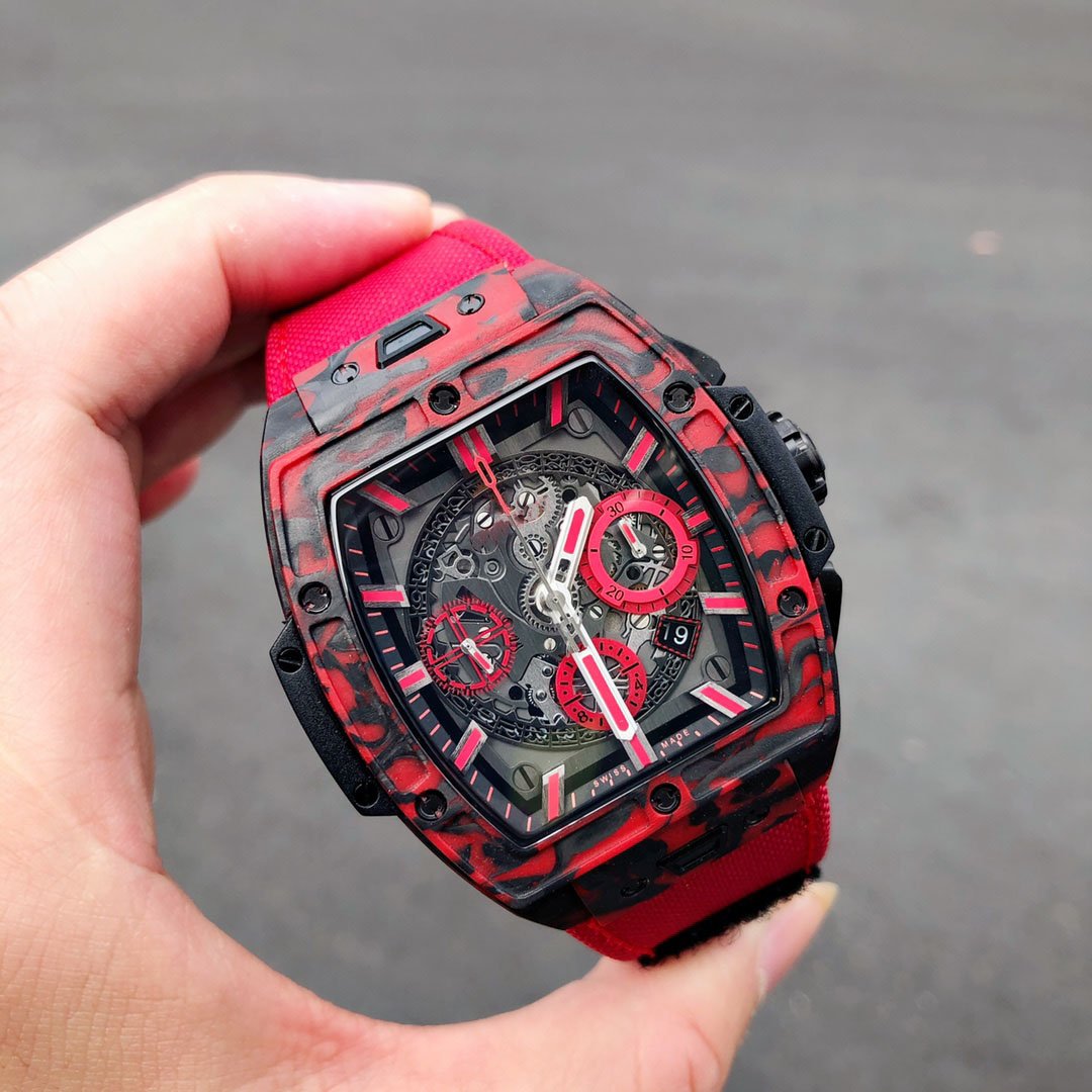 Hengbao Blow up Classical fusion series wine barrel hollowing automatic multi-function timing automatic mechanical watch