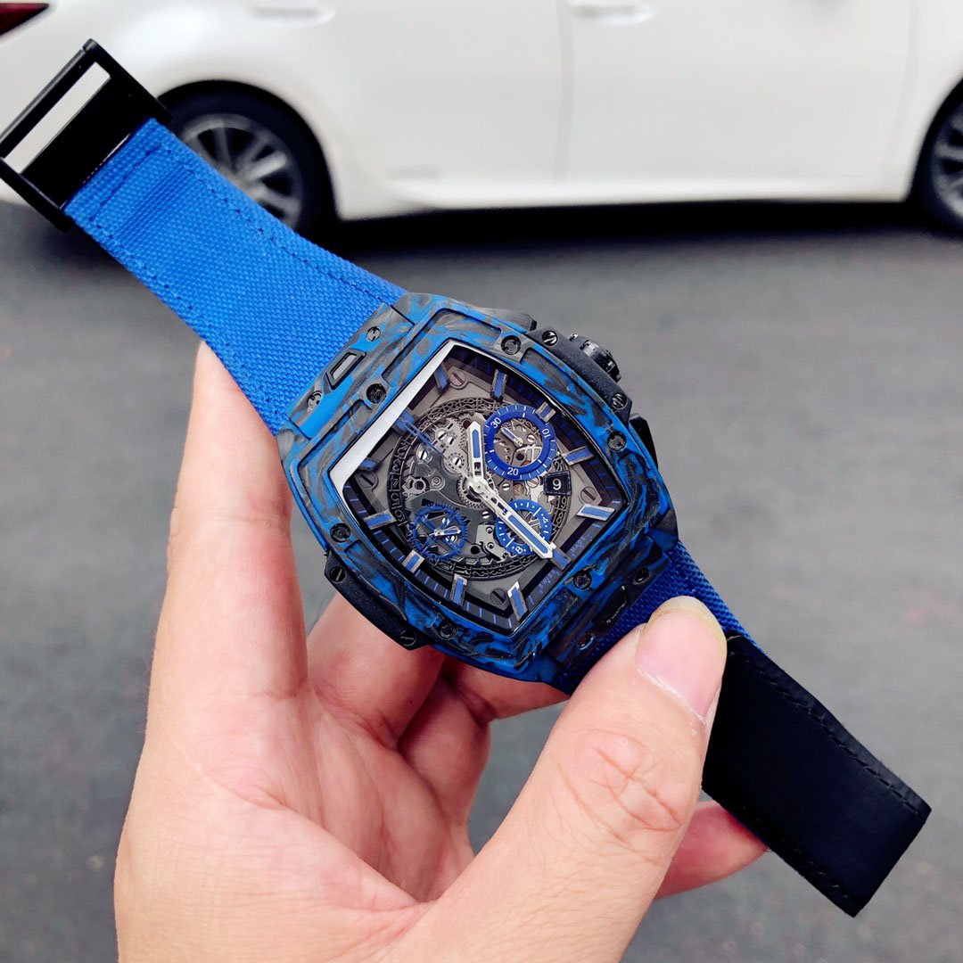 Hengbao Blow up Classical fusion series wine barrel hollowing automatic multi-function timing automatic mechanical watch
