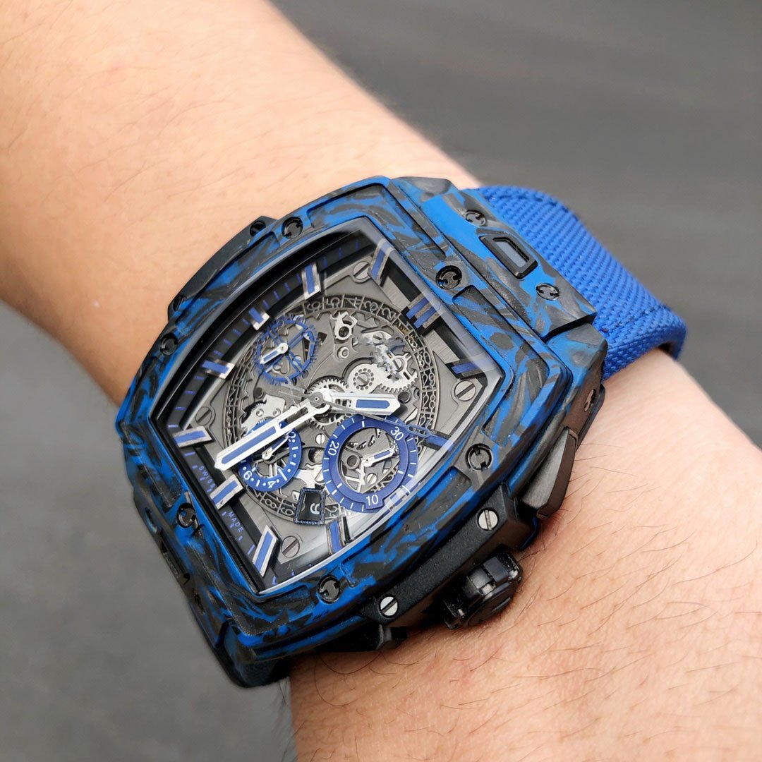 Hengbao Blow up Classical fusion series wine barrel hollowing automatic multi-function timing automatic mechanical watch