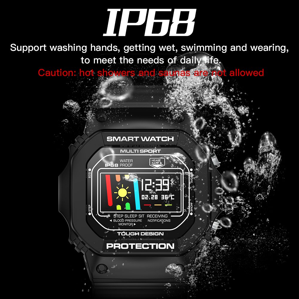 X12 Smart Watch for Men Women Blood Pressure Heart Rate Monitor Waterproof Smartwatch Wrist compatible Android Reloj Inteligente