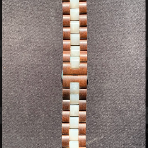 Customizable Color Smart Watch Strap Natural Carbonized Maple Wood Acetate Series 123456789Ultra Bangle Type Engraving Option