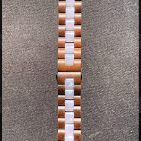 Customizable Color Smart Watch Strap Natural Carbonized Maple Wood Acetate Series 123456789Ultra Bangle Type Engraving Option