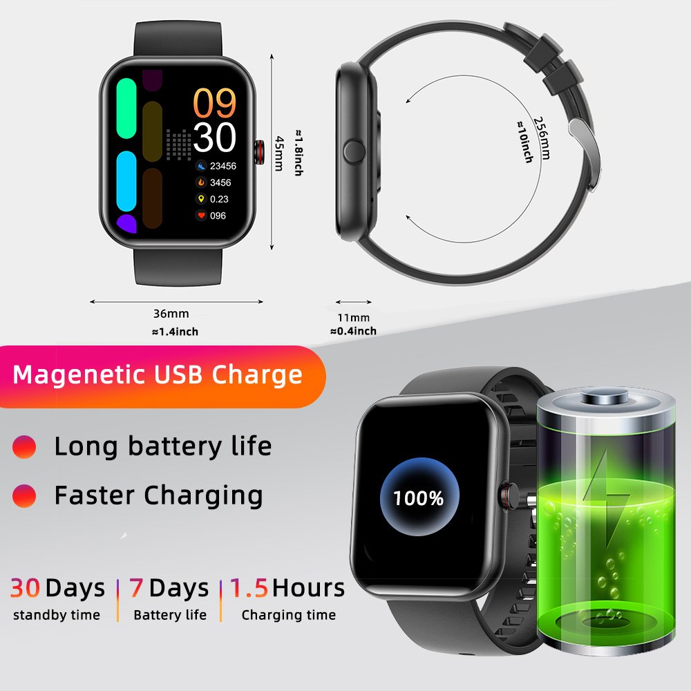 SENBONO 2023 big screen Smart Watch A221 BT Call 1.91inch AI Voice Sport Watch Fitness Tracker Waterproof Women Smartwatch Men